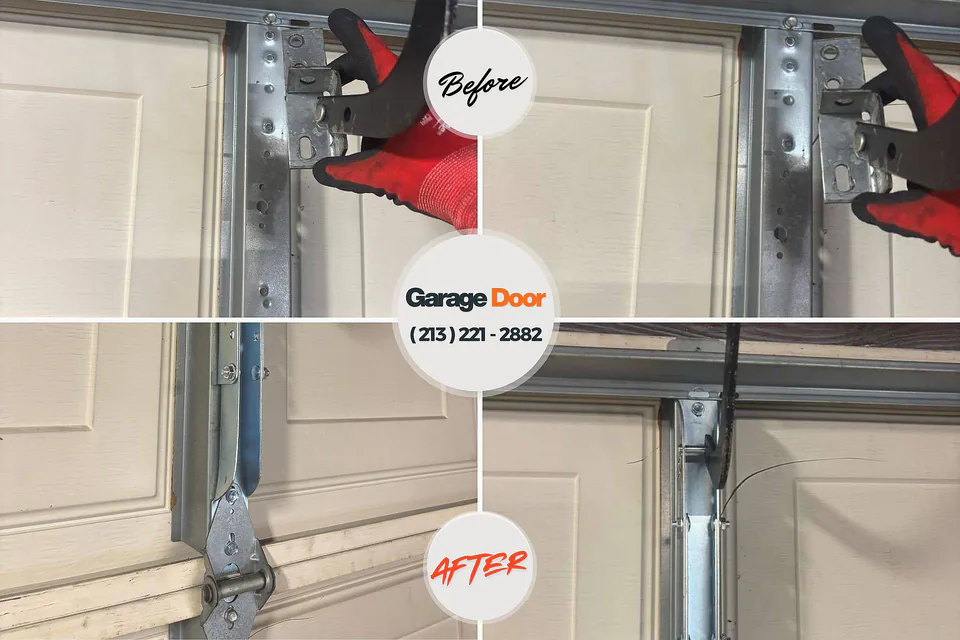 Before and after: garage door repair Gig Harbor, WA